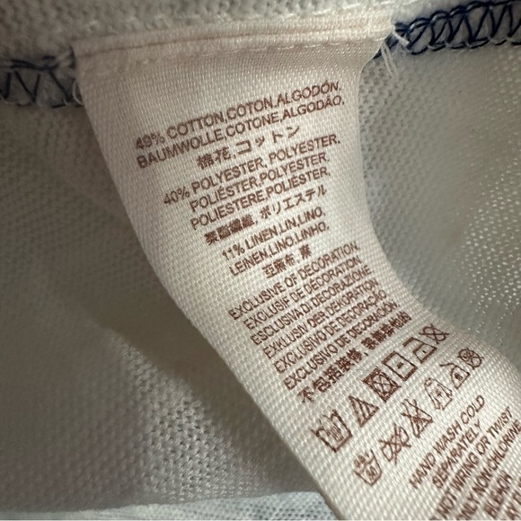 Free People Blouse Embroidered Floral White Blue Boho Dainty Size Extra Small - Picture 7 of 8